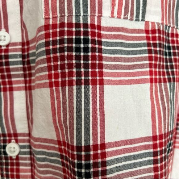 NWT Columbia Red Grey White Checker short Sleeve Shirt Men’s L - Picture 4 of 10